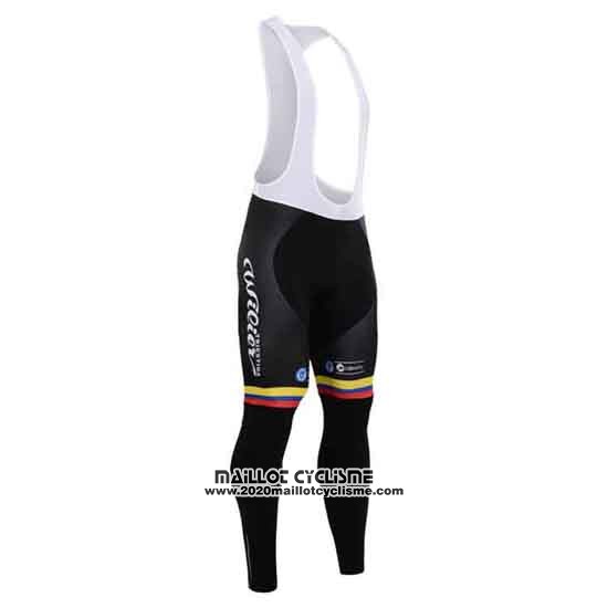 2015 Maillot Ciclismo La colombie Noir et Jaune Manches Longues et Cuissard